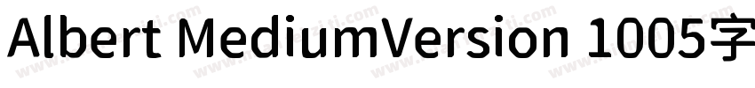 Albert MediumVersion 1005字体下载字体转换